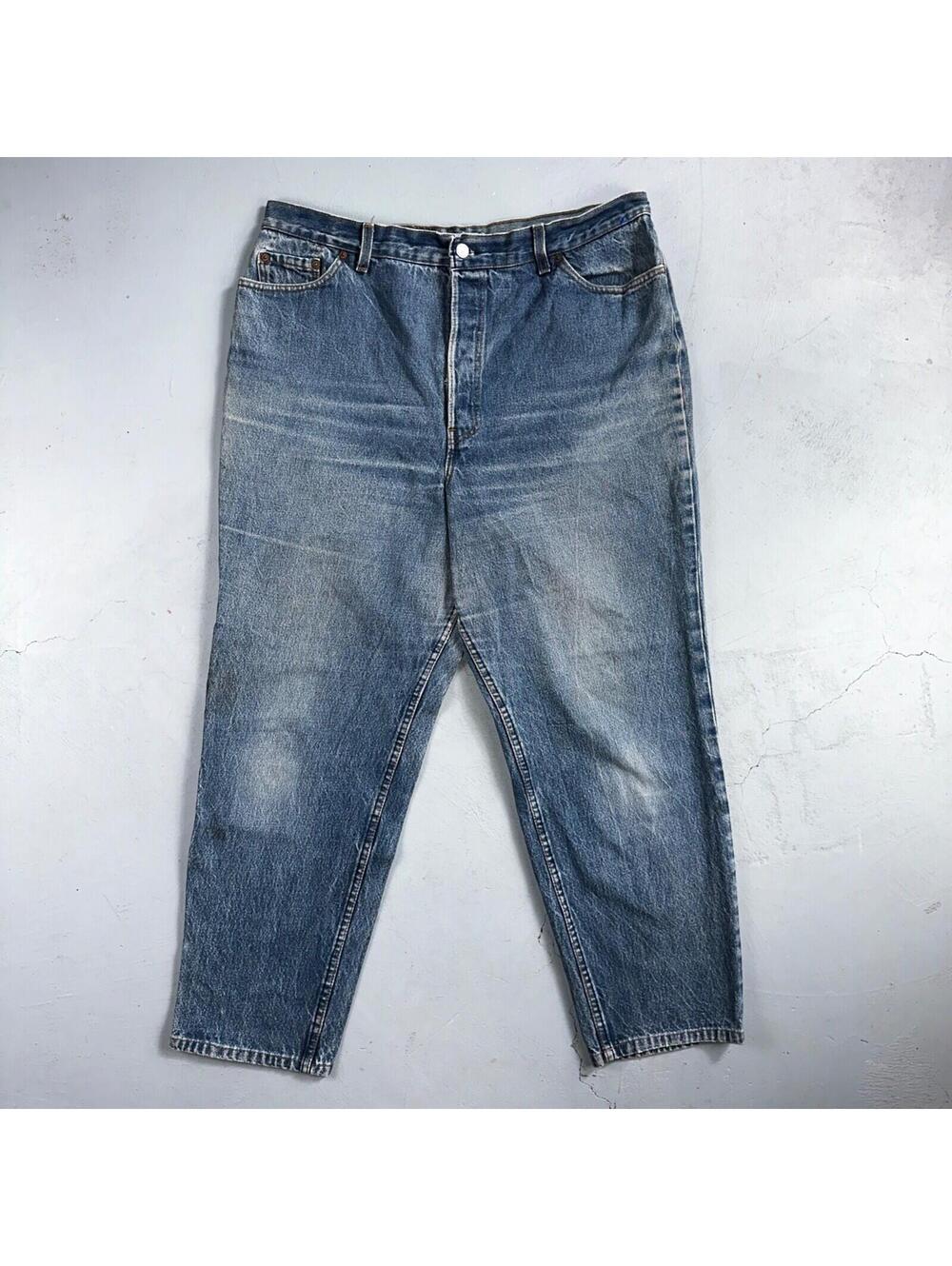 Vintage Womens Levis 29501 0115 Med Wash High Rise 501 Mom Jeans USA 38x28